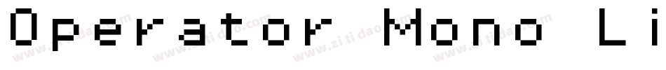 Operator Mono Lig字体转换